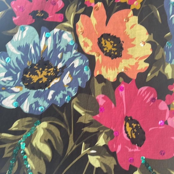 Boho Full Black and Floral skirt - Picture 4 of 5